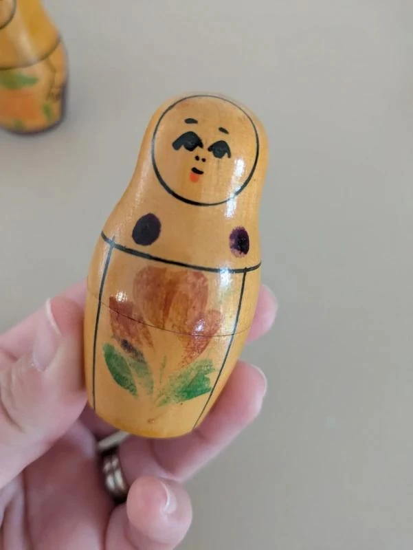 Lot of genuine Russian wooden Matrioshka dolls made USSR – photo 6